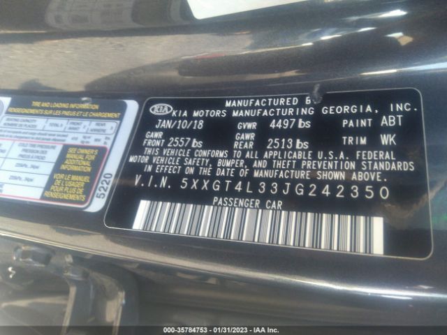 5XXGT4L33JG242350 KIA Optima S