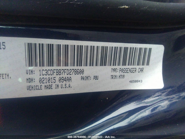 Dodge DART SXT 2015 1C3CDFBB7FD278600 Image 9