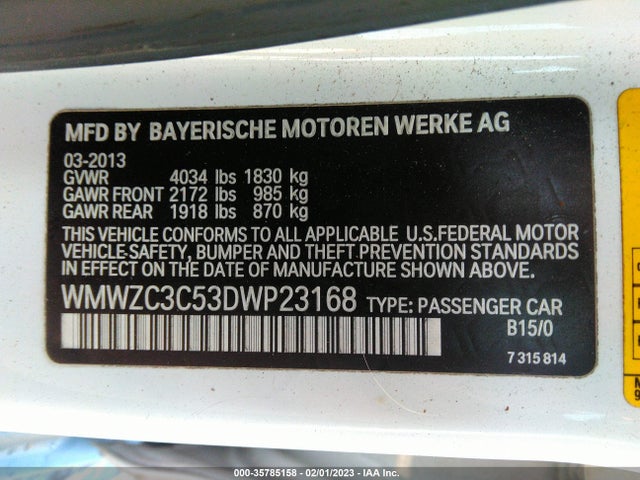 WMWZC3C53DWP23168 Mini Cooper Countryman S