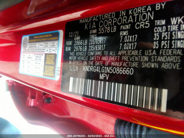 KNDRG4LG1N5086660 KIA Sorento Hybrid S