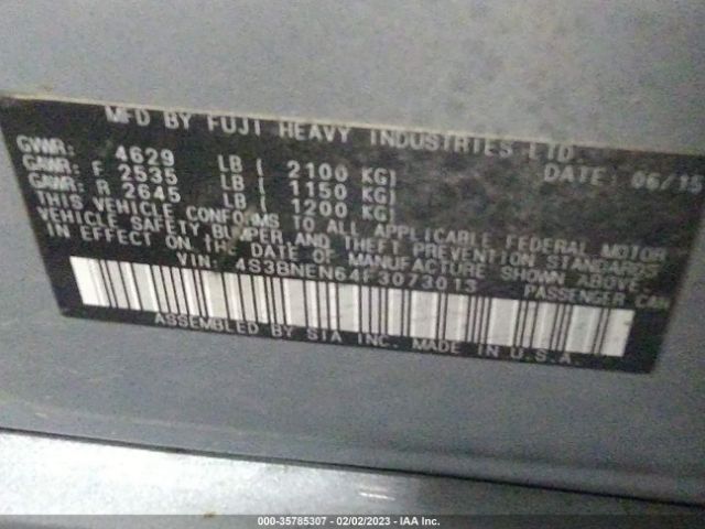 4S3BNEN64F3073013 Subaru Legacy 3.6r Limited
