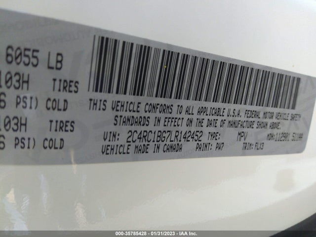 2C4RC1BG7LR142452 Chrysler Pacifica Touring L
