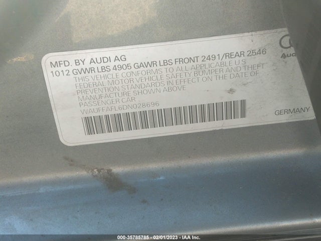 WAUFFAFL6DN028696 Audi A4 Premium Plus