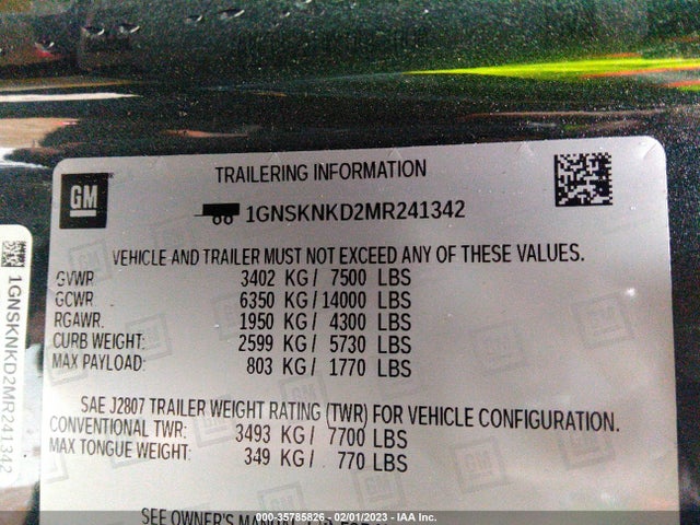 Chevrolet Tahoe Lt 2021 1GNSKNKD2MR241342 Image 10