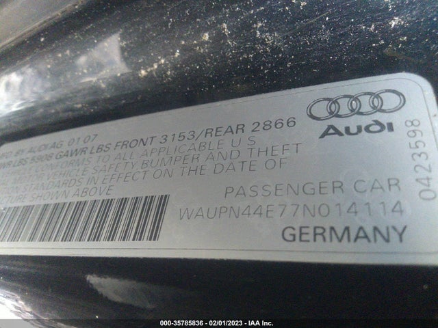 Audi S8 2007 WAUPN44E77N014114 Image 9