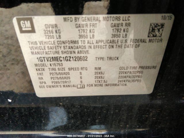 1GTV2MEC1GZ120602 GMC SIERRA 1500