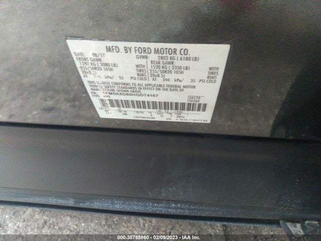 2017 Ford Explorer, VIN: 1FM5K8D80HGD74167