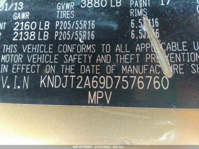 KNDJT2A69D7576760 KIA SOUL +