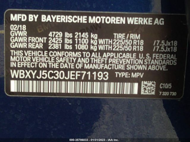 WBXYJ5C30JEF71193 BMW X2 Xdrive28i