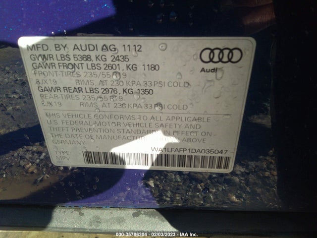 WA1LFAFP1DA035047 Audi Q5 Premium Plus