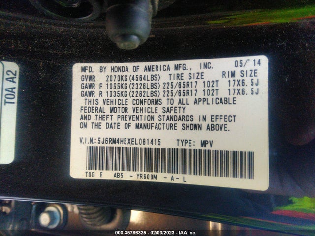 Honda CR-V EX 2014 5J6RM4H5XEL081415 Image 9