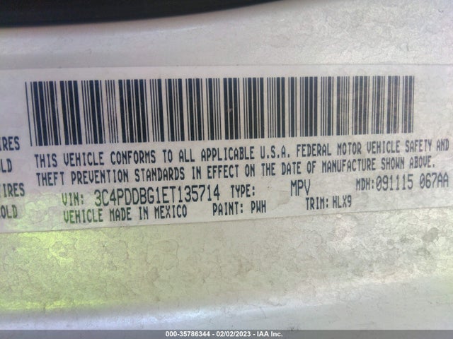 Dodge Journey Sxt 2014 3C4PDDBG1ET135714 Image 10
