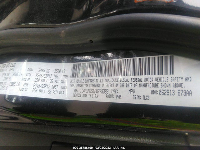 Jeep Cherokee 2015 1C4PJMBS1FW779383 Image 10