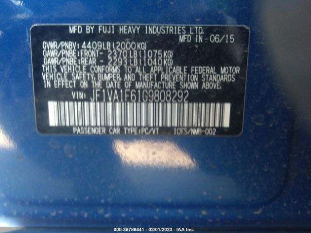 JF1VA1F61G9808292 Subaru Wrx Premium