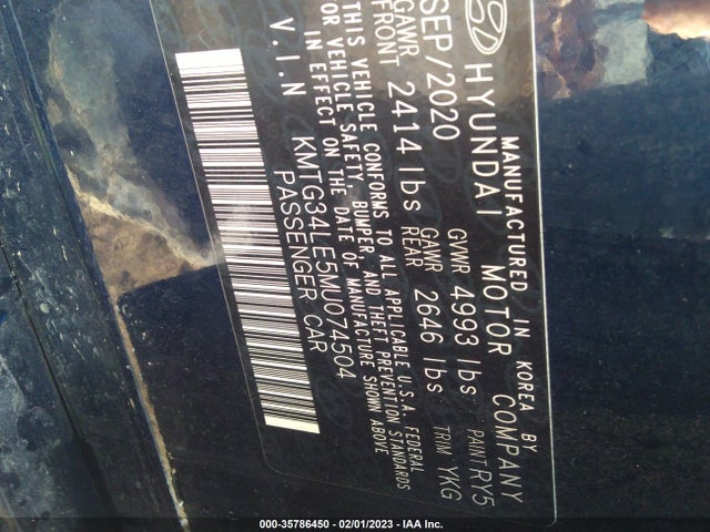 2021 Genesis G70, VIN: KMTG34LE5MU074504
