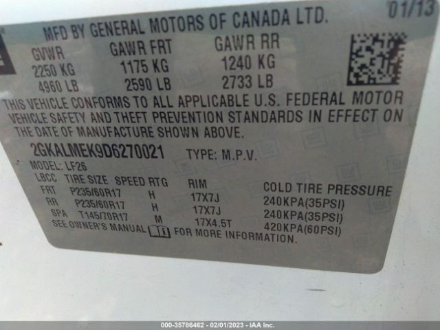 2GKALMEK9D6270021 GMC Terrain Sle