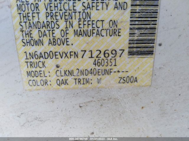 1N6AD0EVXFN712697 Nissan Frontier Sv