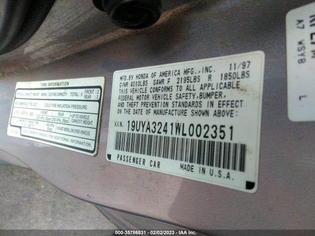 Acura CL 1998 19UYA3241WL002351 Image 10