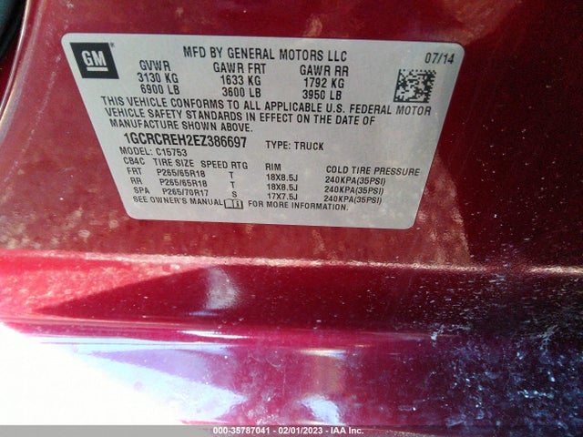 Chevrolet Silverado 1500 Lt 2014 1GCRCREH2EZ386697 Image 9