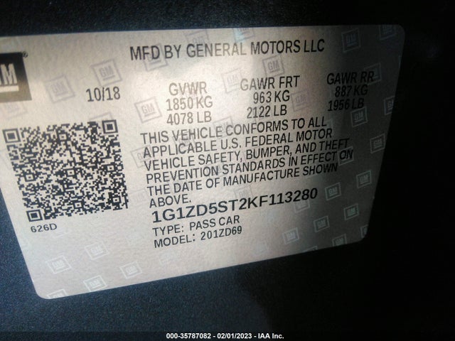 Chevrolet MALIBU LT 2019 1G1ZD5ST2KF113280 Image 11
