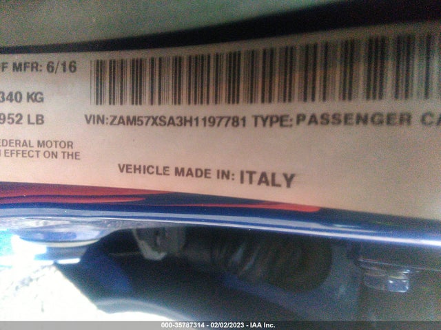 ZAM57XSA3H1197781 Maserati Ghibli
