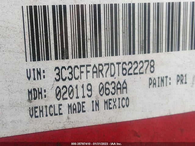 3C3CFFAR7DT622278 Fiat 500 POP
