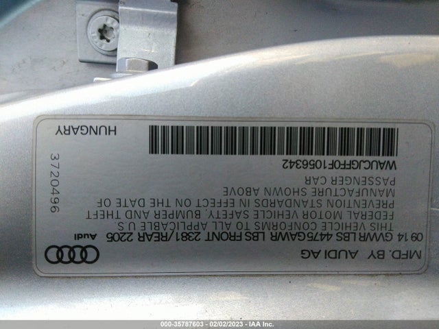 WAUCJGFF0F1056342 Audi A3 2.0 Tdi Premium Plus