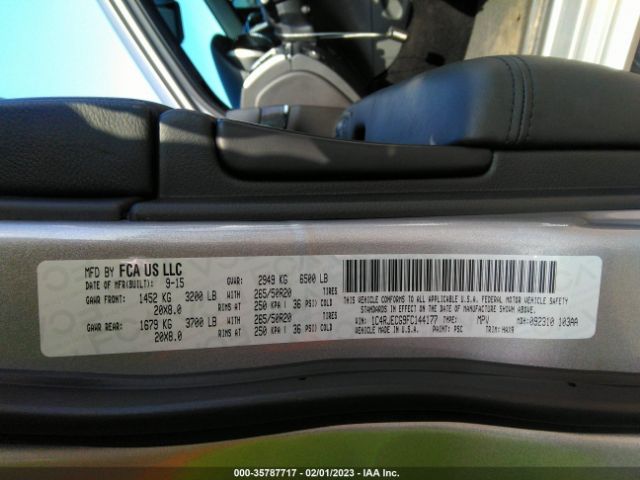 1C4RJECG9FC144177 Jeep Grand Cherokee High Altitude