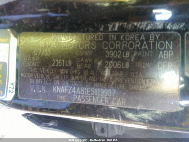 KNAFZ4A81E5119937 KIA FORTE EX