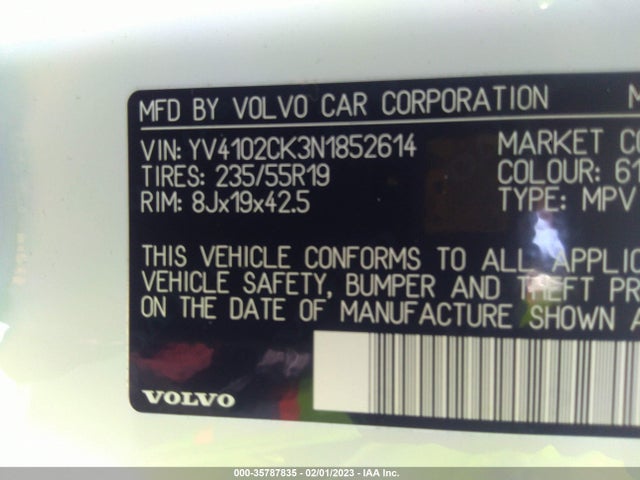 2022 Volvo XC90, VIN: YV4102CK3N1852614