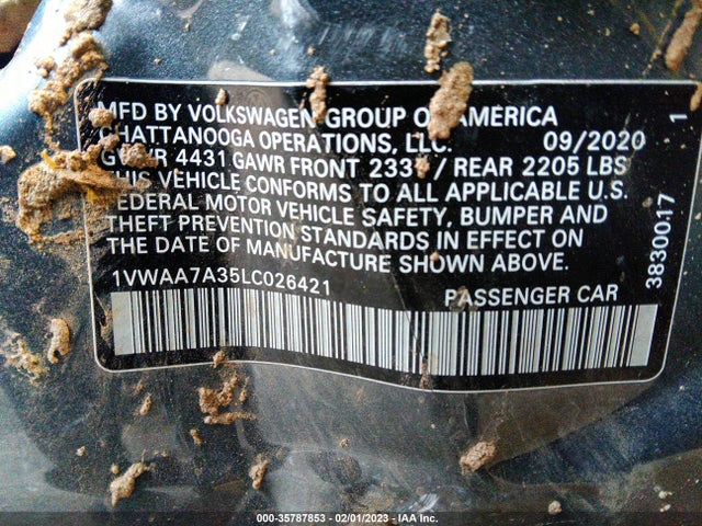 2020 Volkswagen Passat, VIN: 1VWAA7A35LC026421