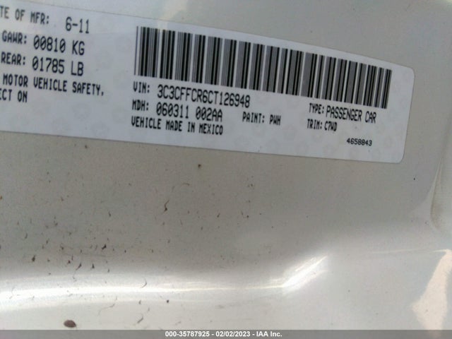 3C3CFFCR6CT126948 Fiat 500