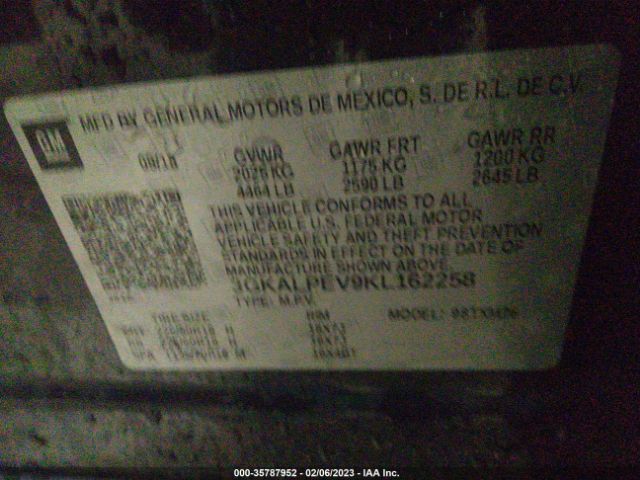 3GKALPEV9KL162258 GMC Terrain Slt