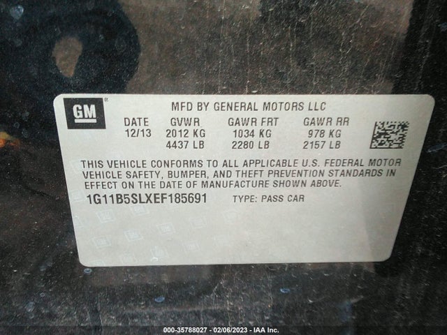 Chevrolet MALIBU LS 2014 1G11B5SLXEF185691 Image 10