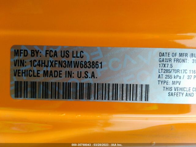 1C4HJXFN3MW683861 Jeep Wrangler