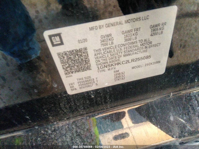 Chevrolet Suburban Lt 2020 1GNSKHKC2LR255085 Image 10