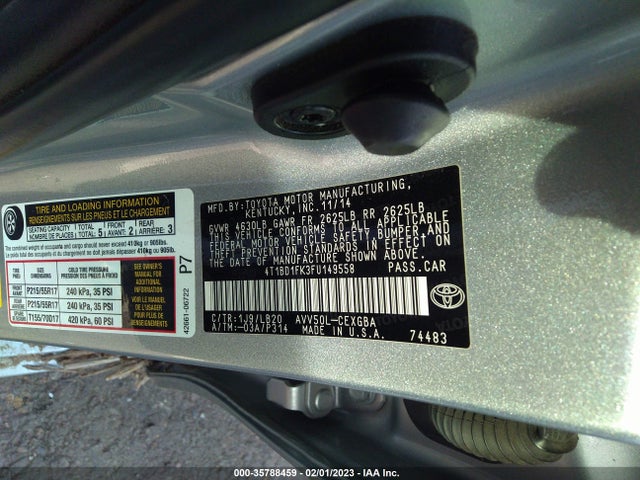 2015 Toyota Camry, VIN: 4T1BD1FK3FU149558