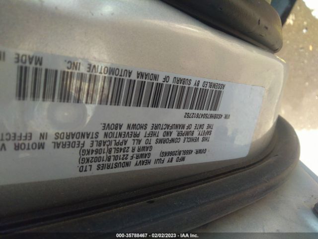 4S3BH675047612752 Subaru Legacy Wagon Outback