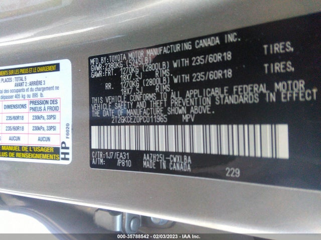 2023 Lexus NX, VIN: 2T2GKCEZ0PC011965