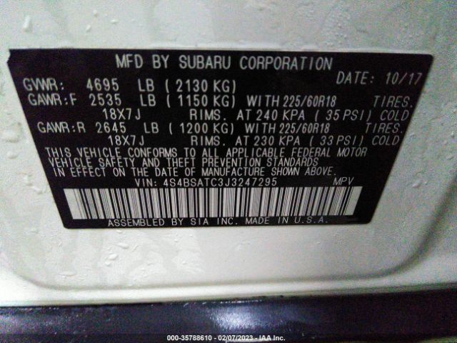 4S4BSATC3J3247295 Subaru Outback Touring