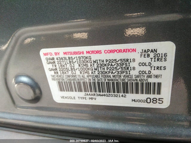 Mitsubishi OUTLANDER SPORT 2016 JA4AR3AW4GZ032142 Image 11