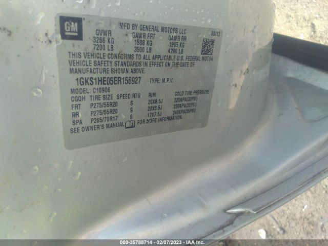 1GKS1HE05ER156927 GMC Yukon Xl Sle