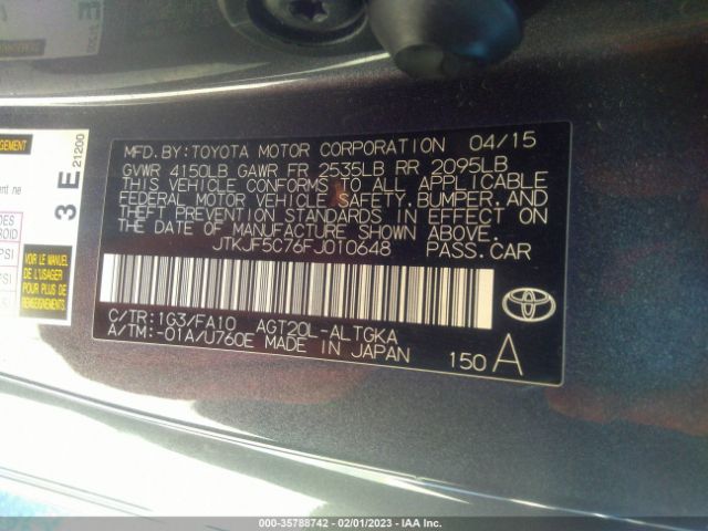 JTKJF5C76FJ010648 Scion TC