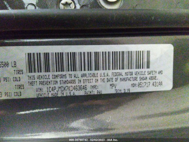 1C4PJMDX7KD463646 Jeep Cherokee Limited