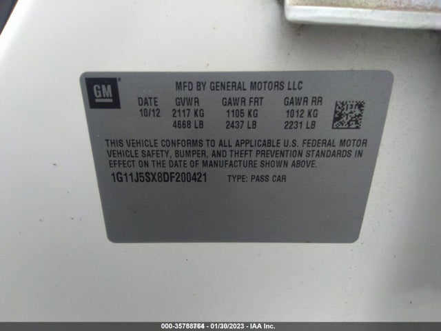Chevrolet MALIBU LTZ 2013 1G11J5SX8DF200421 Image 11