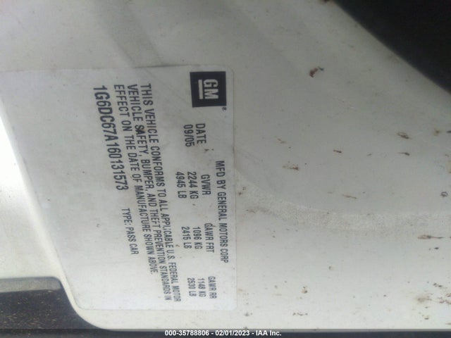 Cadillac STS 2006 1G6DC67A160131573 Image 10