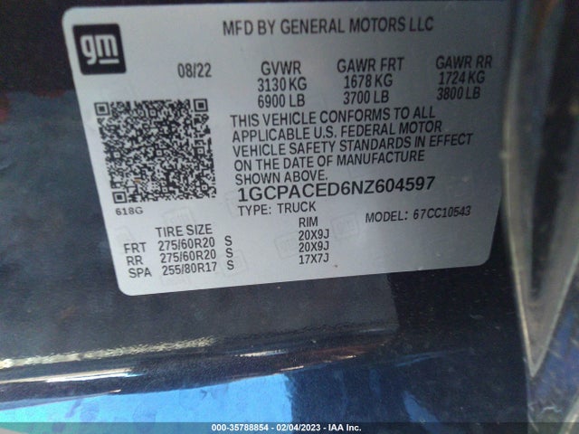 Chevrolet Silverado 1500 Lt 2022 1GCPACED6NZ604597 Image 9