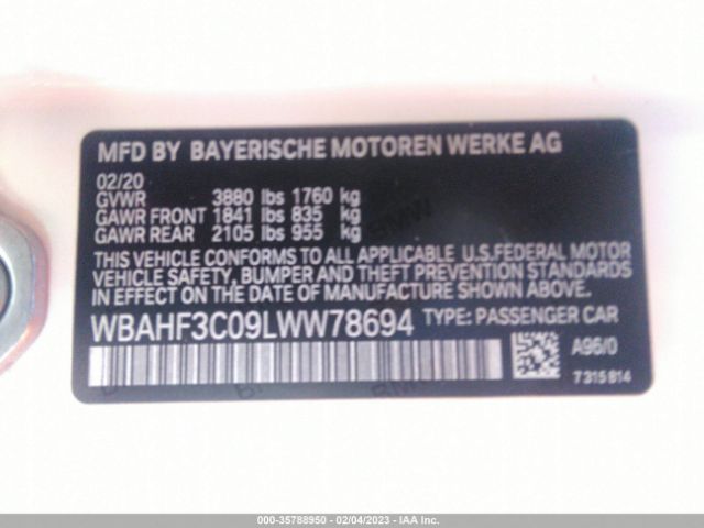 WBAHF3C09LWW78694 BMW Z4 Sdrive30i