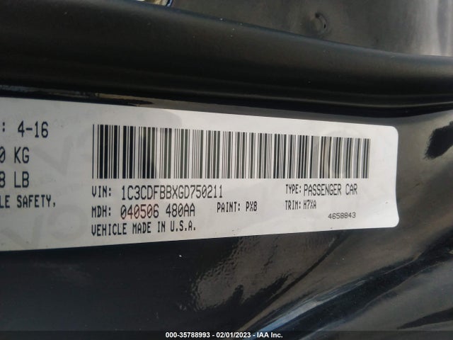 2016 Dodge Dart, VIN: 1C3CDFBBXGD750211
