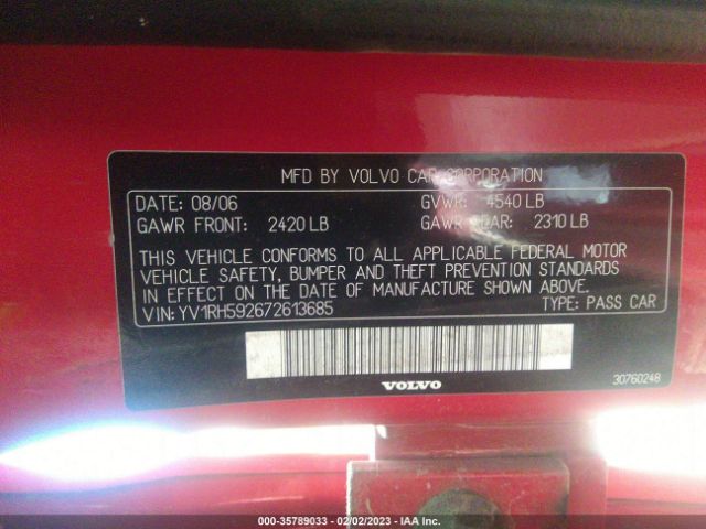 YV1RH592672613685 Volvo S60 2.5l Turbo
